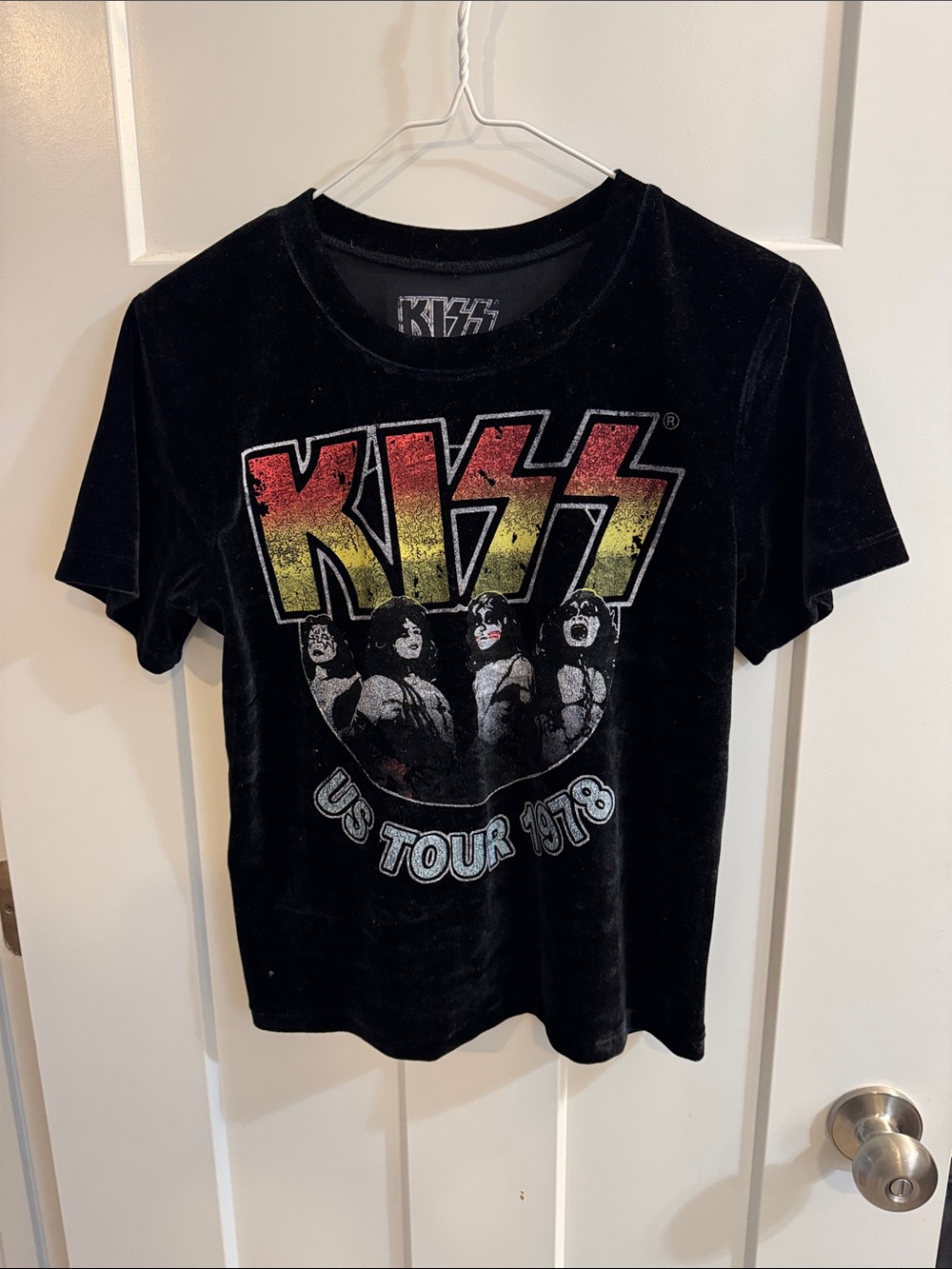 Kiss Black Velvet-Look US Tour 1978 Graphic Tee